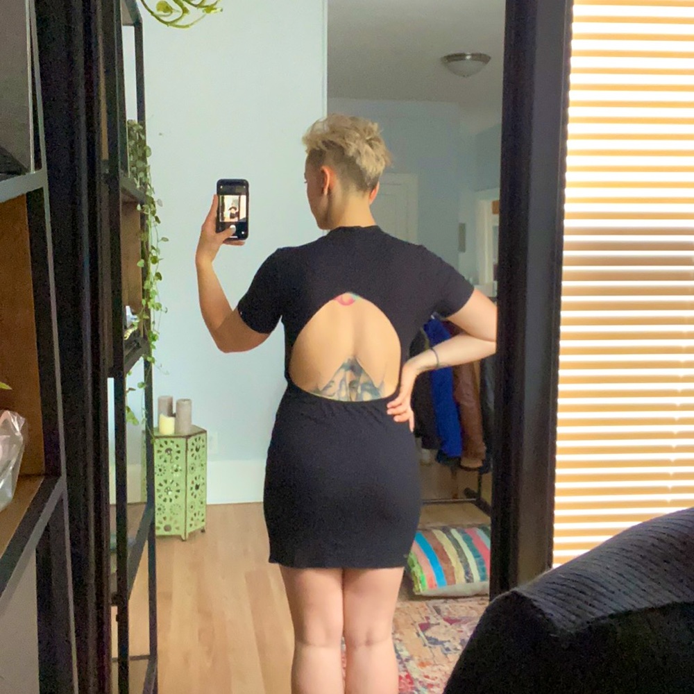 Open Back Mini Dress - Picture 2 of 4